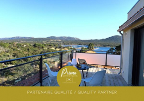 Studio terrasse avec vue mer